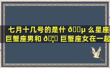 七月十几号的是什 🐵 么星座(巨蟹座男和 🦍 巨蟹座女在一起合适吗)